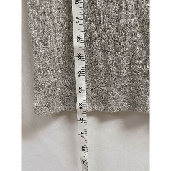 Express Womens Pullover Knit Fleece V neck Long Sleeve Top Gray Sz M - Picture 3 of 8